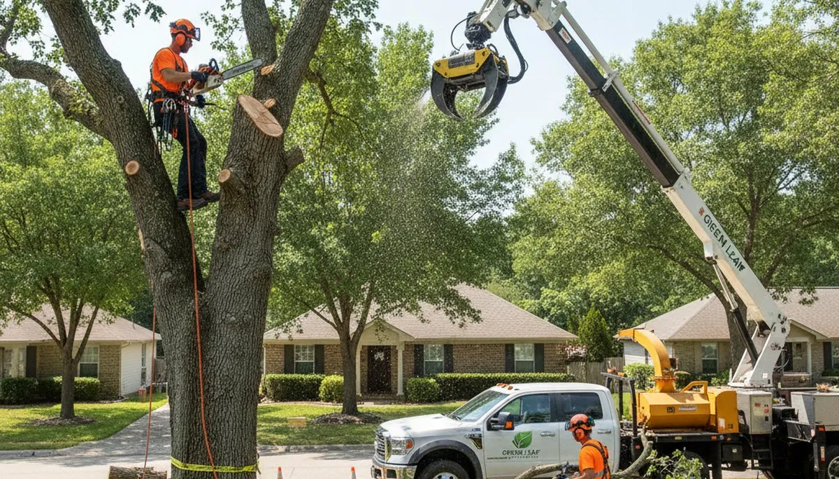 Arborists performing safe tree removal in Boca Raton FL for storm-damaged and hazardous trees